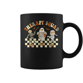 Retro Therapy Squad Slp Ot Pt Team Halloween Speech Physical Coffee Mug - Monsterry UK