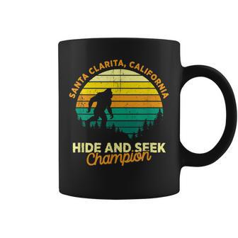 Retro Santa Clarita California Big Foot Souvenir Coffee Mug | Mazezy