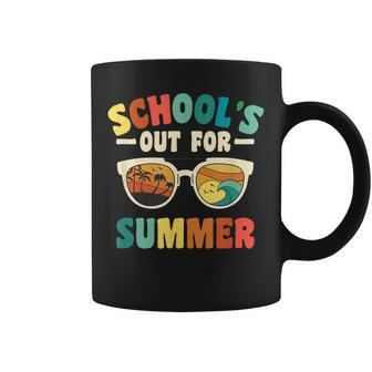 Retro Schools Out For Summer For Groovy Students Teachers Coffee Mug - Thegiftio UK