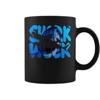 Retro Shark Ocean Biologist Animal Lover Shark Fin Week 2023 Coffee Mug - Monsterry DE