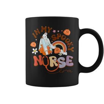 Retro In My Spooky Nurse Era Rn Icu Er Halloween Spooky Coffee Mug - Seseable