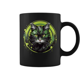 Retro Style Cymric Cat Coffee Mug | Mazezy