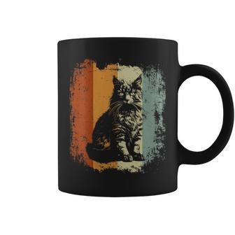 Retro Style Kurilian Bobtail Cat Coffee Mug | Mazezy