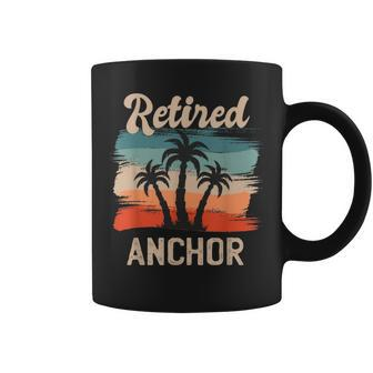 Retro Sunset Beach Retirement Quote Retired Anchor Coffee Mug | Mazezy