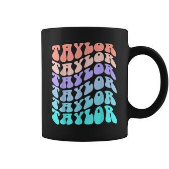 Retro Taylor First Name Birthday Coffee Mug | Mazezy UK