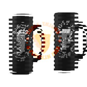 Retro Thick Thighs And Pumpkin Pies Thanksgiving Fall Autumn Coffee Mug | Seseable CA