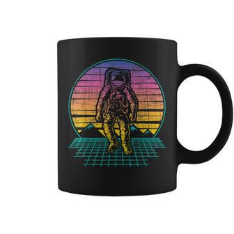 Retro Vintage Astronaut - Spaceman Universe Planets Galaxy Coffee Mug - Seseable