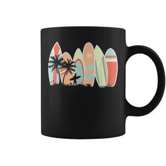 Retro Vintage Surfboard Surfing Surfboarder Wave Surfer Coffee Mug | Mazezy