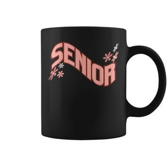 Retro Wavy Senior Class Of 2024High School College Graduate Graduate Funny Gifts Coffee Mug | Mazezy