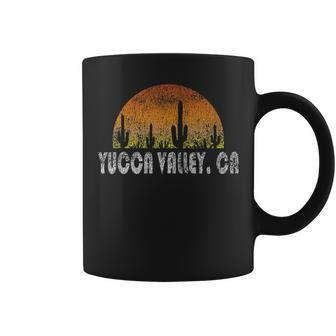 Retro Yucca Valley California Desert Sunset Vintage Coffee Mug | Mazezy