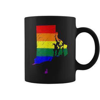 Rhode Island Lgbt Rainbow Gay Pride Flag Coffee Mug | Mazezy