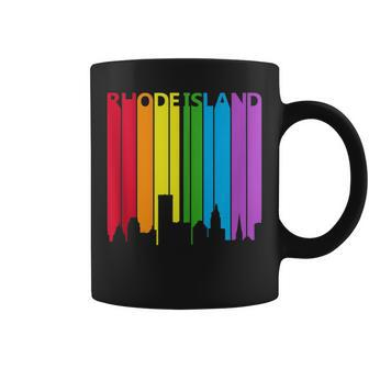 Rhode Island Skyline Lgbt Pride Coffee Mug | Mazezy