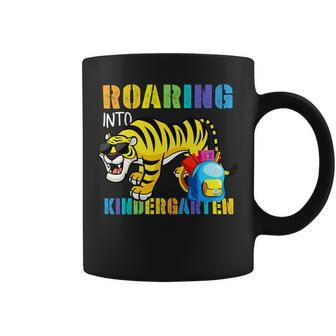 Roaring Into Kindergarten Tiger Back To School From Teacher Coffee Mug - Monsterry DE