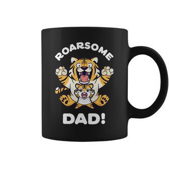Roarsome Dad Funny Tiger Lover Father Daddy Coffee Mug - Monsterry AU