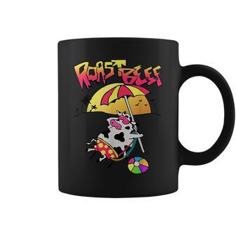 Roast Beef Cow On Beach Vacation Sun Tan Kids Men Women Coffee Mug - Monsterry