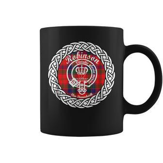 Robinson Surname Last Name Scottish Clan Tartan Badge Crest Funny Last Name Designs Funny Gifts Coffee Mug | Mazezy