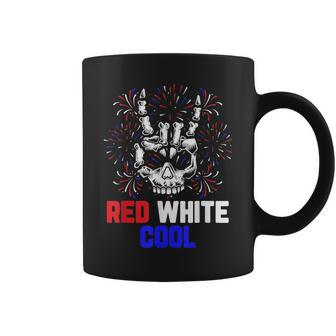 Rock And Roll Skull Hands 4Th Of July Spooky Rocker Coffee Mug | Mazezy