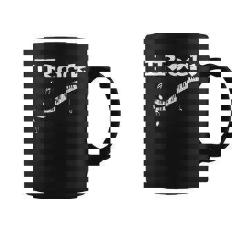 I Rock Keyboard Musical Notes Coffee Mug | Mazezy