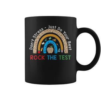 Rock The Test Don't Stress Just Do Best Teacher Coffee Mug | Mazezy