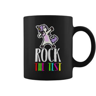 Rock The Test T School Professor Teacher Joke Coffee Mug | Mazezy