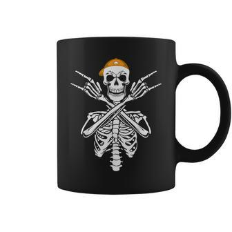 Rocker Skeleton Cap Skater Halloween Hand Rock Boys Coffee Mug | Mazezy