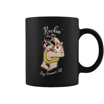 Rockin Dog Groomer Dog Spa Treatment Daycare Job Pride Coffee Mug | Mazezy