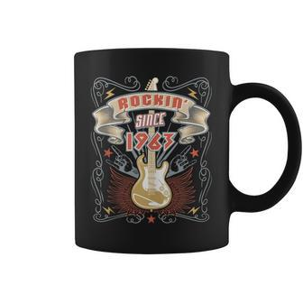Rockin Since 1963 Vintage 60 Year Old Rock Music Lover Coffee Mug | Mazezy