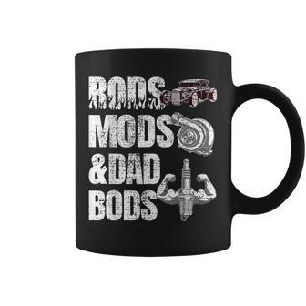 Rods Mods & Dad Bods Hot Rod Mechanic Fabricator Coffee Mug | Mazezy DE