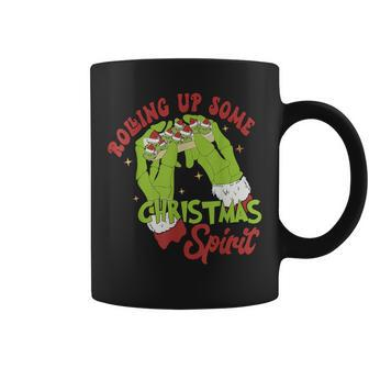 Rolling Up Some Christmas Spirit Christmas Vibes Coffee Mug | Mazezy
