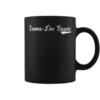 Roma-Los Saenz Baseball Vintage Retro Font Coffee Mug | Mazezy