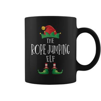 Rope Jumping Elf Family Matching Pajamas Christmas Coffee Mug - Thegiftio UK