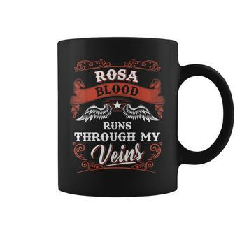 Rosa Blood Runs Through My Veins Family Christmas Coffee Mug - Seseable