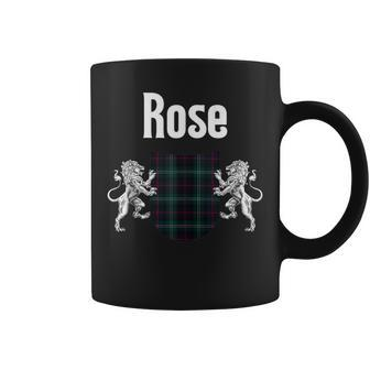 Rose Clan Scottish Name Coat Of Arms Tartan Coffee Mug | Mazezy CA