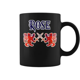 Rose Scottish Clan Kilt Lion Family Name Tartan Gifts For Lion Lovers Funny Gifts Coffee Mug | Mazezy UK