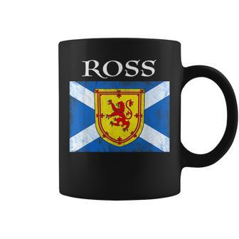 Ross Scottish Clan Name Gift Scotland Flag Festival Coffee Mug | Mazezy