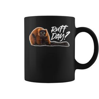 Ruff Day Red Ruffed Lemur Rough Day Coffee Mug | Mazezy