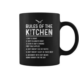 Rules Of The Kitchen Funny Master Cook Restaurant Chef Joke Coffee Mug | Mazezy