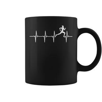 Running Heartbeat For Runners & Joggers Coffee Mug | Mazezy