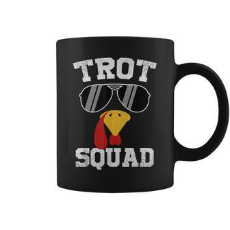 Running Turkey Sunglasses Trot Squad Thanksgiving Coffee Mug | Mazezy