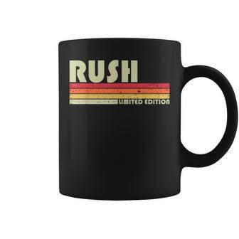 Rush Surname Funny Retro Vintage 80S 90S Birthday Reunion 90S Vintage Designs Funny Gifts Coffee Mug | Mazezy