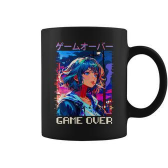 Sad Anime Girl Gamer Indie Aesthetic Japanese Vaporwave Coffee Mug - Thegiftio UK
