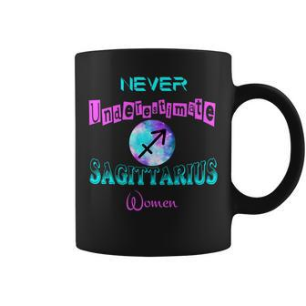 Sagittarius Sign Never Underestimate Sagittarius Women Coffee Mug | Mazezy