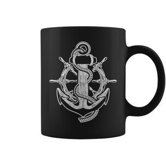 Sail Boat Anchor Sring Wheel Sailor Captain Sailing Coffee Mug | Mazezy