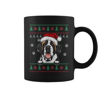 Saint Bernard Christmas Ugly Sweater Dog Lover Coffee Mug - Seseable