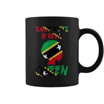 Saint Kitts & Nevis Queen St Kitts & Nevis Flag Afro Pride Coffee Mug | Mazezy