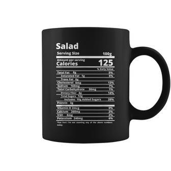 Salad Nutrition Facts Funny Food Thanksgiving Friendsgiving Thanksgiving Funny Gifts Coffee Mug | Mazezy