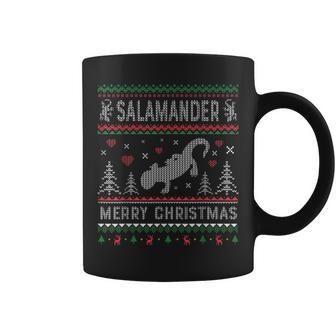 Salamander Ugly Christmas Sweater Style Coffee Mug - Monsterry