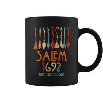 Salem 1692 They Missed One Salem Witch's Broom Halloween Coffee Mug - Monsterry DE