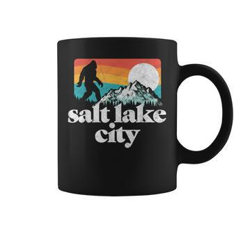 Salt Lake City Utah Bigfoot Mountains Coffee Mug | Mazezy