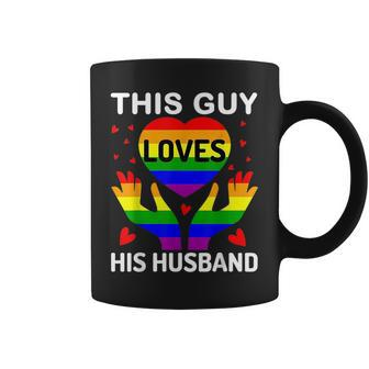 Same Sex Wedding Gay Pride Queer Rainbow Flag Lqbt Husband Coffee Mug | Mazezy